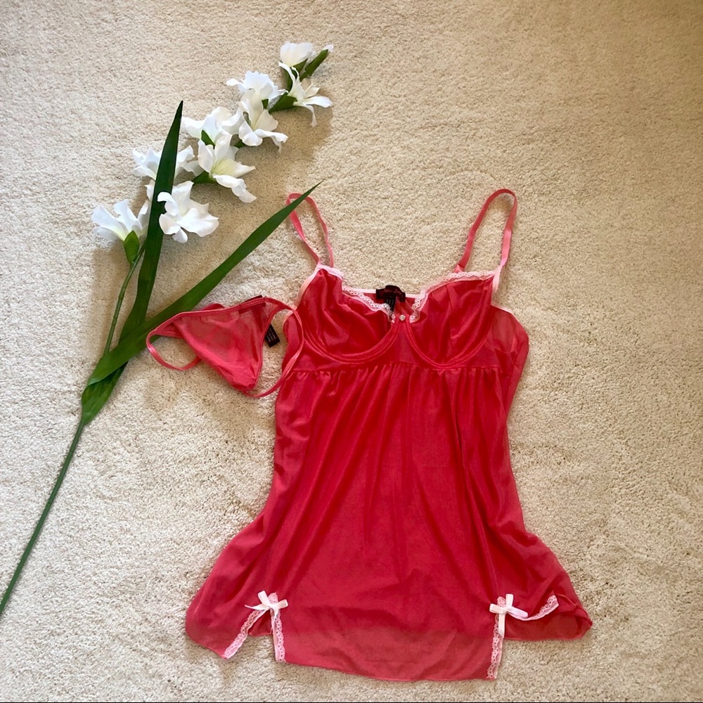 🖤🖤Popsi Pink and Lace Lingerie Set NWOT
